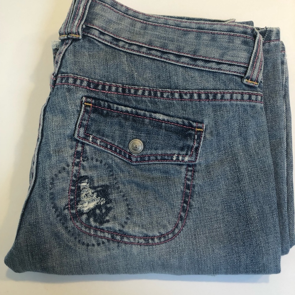Abercrombie and Fitch Jeans with Pink Stitching